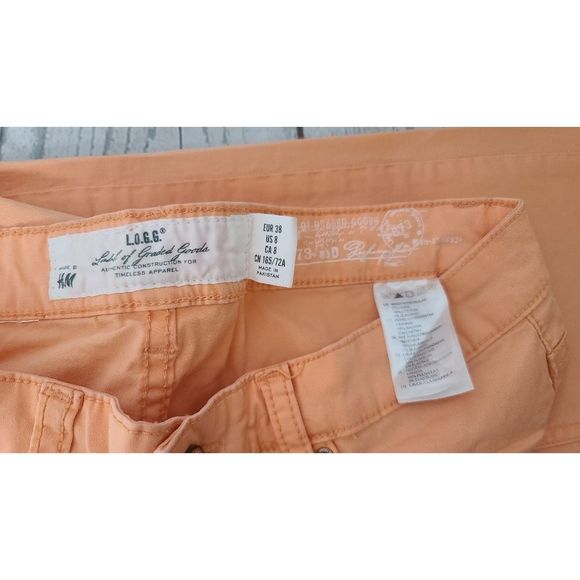 H&M LOGG 8 Skinny Jeans Orange Denim Stretch Ankle Slim - Picture 11 of 11